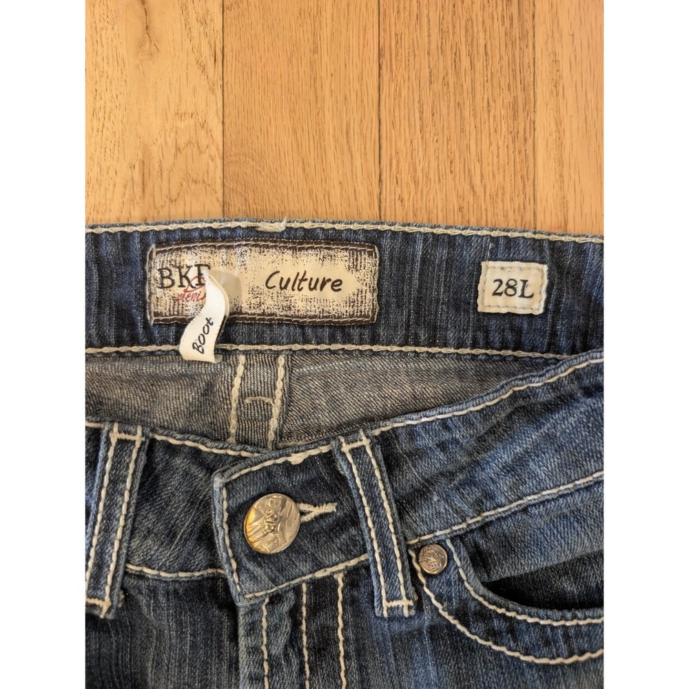 BKE Buckle Culture Low Rise Boot Cut Stretch Denim Jeans Women's Size 28 /30.5 - Picture 10 of 13
